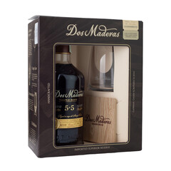 rum Dos Maderas 5+5 PX Triple Aged  Gift Set  + 1 glass + 1 coaster in a box