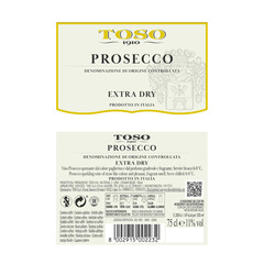 Prosecco Tozo Extra Dry DOC 0.75l. Italy