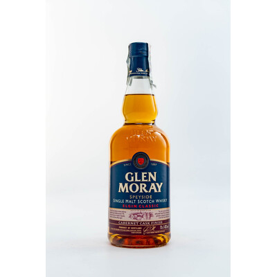 Speyside Single Malt Scotch Whiskey Glen Moray Elgin Classic Cabernet Cask Finish 0.70l
