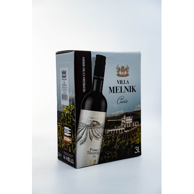 red wine Cuvée Cabernet Sauvignon, Merlot and Melnik 55 2020. 3.0 l. Villa Melnik Bulgaria