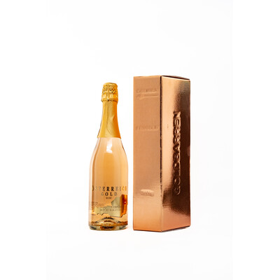 Rose Yostereich sparkling wine with gold pieces 0.75l. Karl Infur
