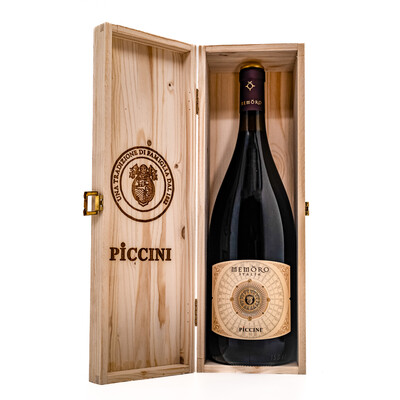 Red wine Memoro d'Italia 1.50l. Magnum Wooden Box Picchini
