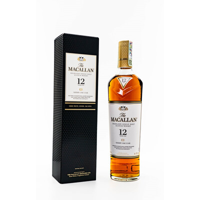 Highland Single Malt Scotch Whiskey Macallan Sherry Oak Cask 12 years. 0.70 l.