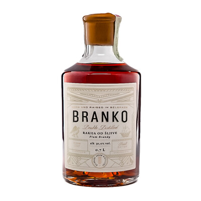 Brandy Plum Premium 0.70l. Branko Distillery, Serbia