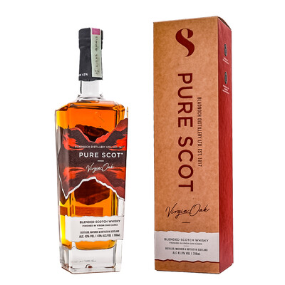Blended Scotch Whiskey Pure Scott Virgin Oak 0.70l. Box *43% alc.s-e NB 2022