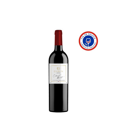 безалкохолно червено вино Каберне и Мерло Шаван Зеро Вин дьо Франс 2023г.
