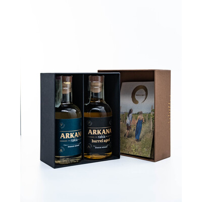 Arkana brandy gift box with 2 pcs. x 0.20 l. : Grape + Aged