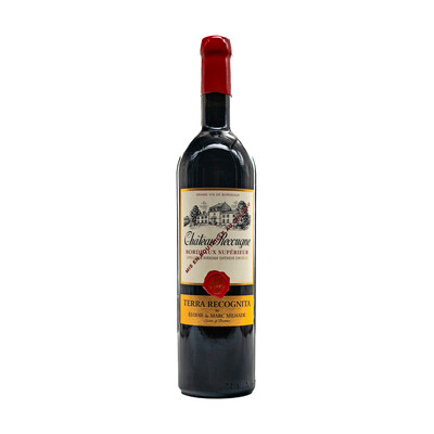Red wine Chateau Recun Terra Cognac Veuil Vin Bordeaux Superior 2015 0,75l. Bordeaux ~ France