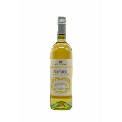 White wine Pinot Grigio delle Venezie DOC 2022 0,75l. Montecampo, Verona ~ Italy