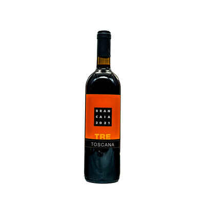 Red wine TRE Tuscany IGT 2021. 0.75 l. Brankaya