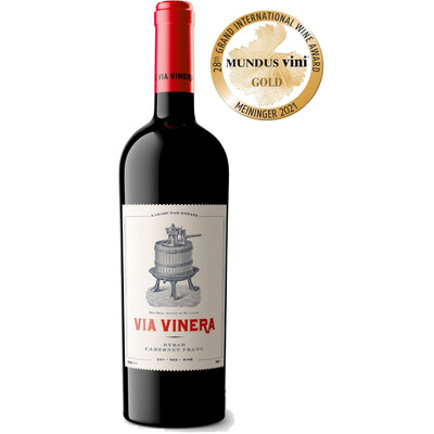 червено вино Сира и Каберне Фран Виа Винера 2021г.