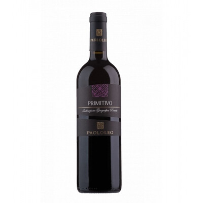червено вино Примитиво Саленто ИГТ 2021 г. 0,75 л. Паоло Лео, Италия