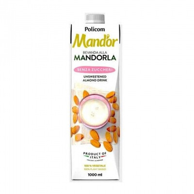 Бадемова напитка Мандор  без захар 1,0 л. Италия