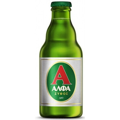 светла бира Алфа 0,33л. еднократна употреба , Гърция
