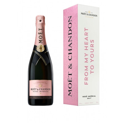 шампанско Моет Шандон Розе Империал Брут 0,75л. Празнична Кутия