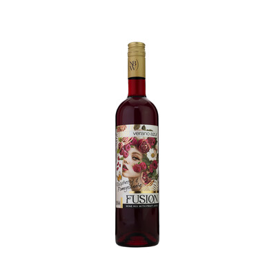 Wine mix Fusion Verano Azur with Raspberry and Pomegranate fruit juice