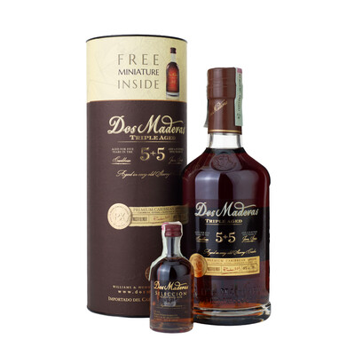 Rum Dos Maderas 5 + 5 PX Triple Aged 0.70l. + 1 pc. Dos Maderas Selesion 0.05 in a tube