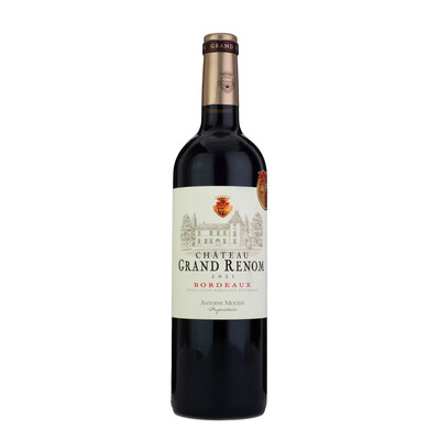 red wine Chateau Grand Renom Bordeaux Superieur 2021