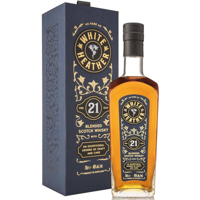 Blended Scotch Whiskey White Heather 21 years.