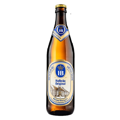 светла бира Хофбрау Оригинал 0,50л. Хофбрау Мюнхен, Германия, еднократна употреба