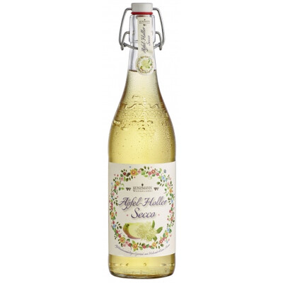 Бяло Пенливо Плодово вино с вкус на Ябълка и Цвят от бъз 0,75л. Кунцман , Германия