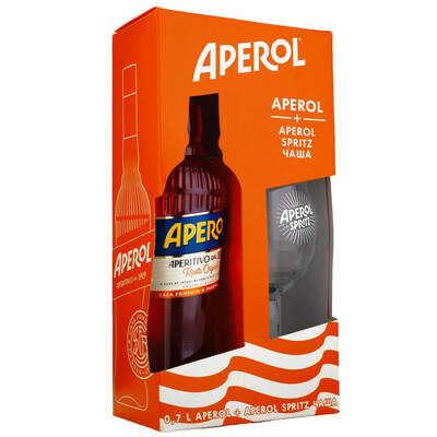 Aperitivo Aperol with glass