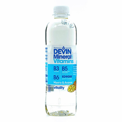Non-carbonated soft drink Devin Mineral & Vitamins Mango and Pineapple