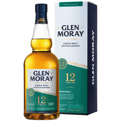 Single Malt Scotch Whisky Glen Moray 12YO Bourbon Barrels 700ml