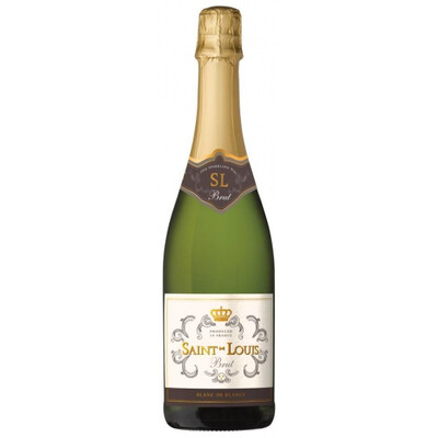 Пенливо вино Сен-Луи Блан дьо Блан Брут 0,75л. Франция