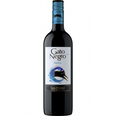 Червено вино Мерло Гато Негро 2021г. 0,75л. Сан Педро, Чили