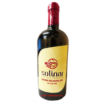 червено вино Широка Мелнишка Лоза Солинар 0,75 л. Манчов чифлик , България
