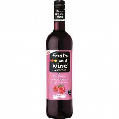 Ароматизирана напитка на основа червено вино и сок Малина Фрутс енд Уайн 0,75л. Монсегал