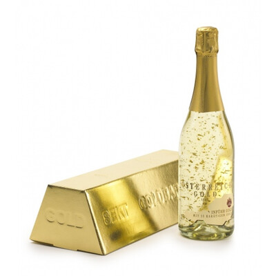 Пенливо вино Йостерайх със златни Късчета 1,5 л. Карл Инфюр, Австрия с кутия