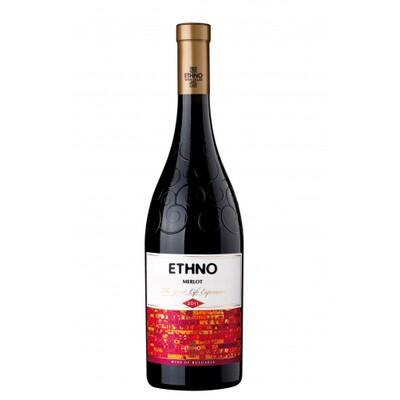 Червено вино Мерло Етно 2019г. 0,75л. Винарска изба Етно