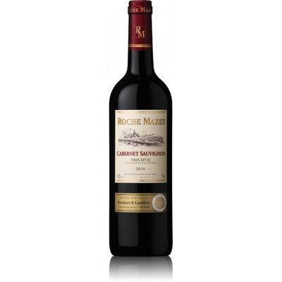 Червено вино Каберне Совиньон Пей д'ОК ИГП 2021г. 0,75л. Рош Мазе, Лангедок ~ Франция