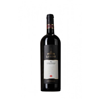 Червено вино Каберне Совиньон и Каберне Фран К2 Левент 2022г. 0,75л. В.К. Русе