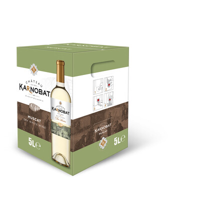 Бяло вино Мускат 2022г. 5,0л. Кутия шато Карнобат