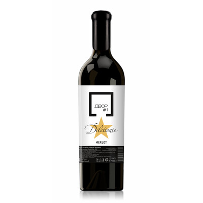Червено вино Мерло Дилетанте 2021г. 0,75л. Винарска изба Двор #1