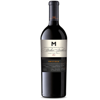 Червено вино Мерло и Каберне Фран Енотека 2017г. 0,75л. Братя Минкови, лозе Старите лозя