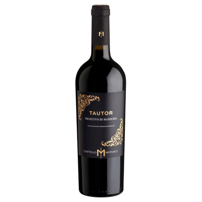 Червено вино Примитиво ди Мандурия Таутор ДОК 2019г. 0,75л. Кастело Моначи