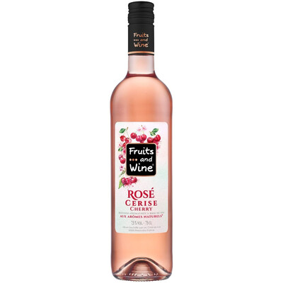 Ароматизирана напитка на винена основа Розе и сок Череша Фрутс енд Уайн 0,75л. Монсегал ~ Франция