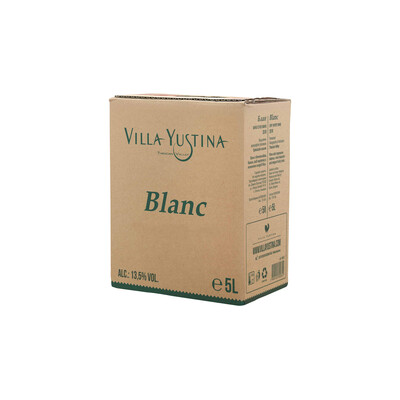 Бяло вино Шардоне, Семийон и Совиньон Блан 2023г. 5,0л. Кутия Вила Юстина