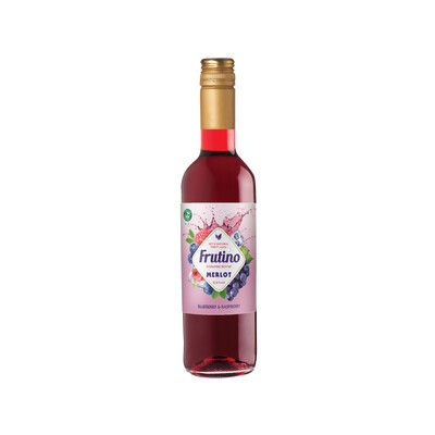 Ароматизирана напитка на винена основа Мерло с плодов сок Боровинка и Малина Фрутино 0,375л. Домейн Бойар