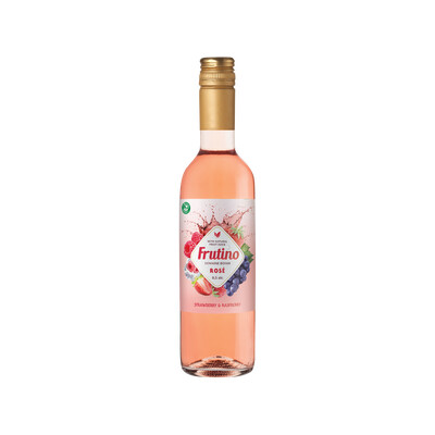 Ароматизирана напитка на винена основа Розе с плодов сок Ягода и Малина Фрутино 0,375л. Домейн Бойар