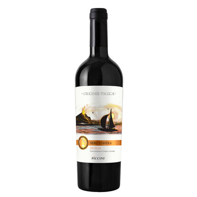 Червено вино Неро д'Авола Ориджинес Италикае Сичилия ДОК 2021г.  0,75л. Пичини