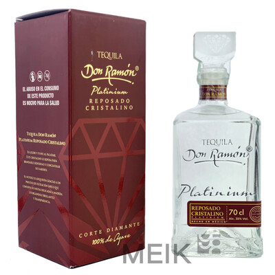 Tequila Don Ramon Platinum Reposado Cristalino Corte Diamante 0.700