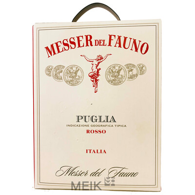 Червено вино Масер дел Фауно Пулия ИГТ 3,0л. Италия