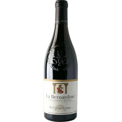 Червено вино Шатоньоф дьо Пап Ла Бернардин Кот дьо Рон АОП 2020г. 0,75л. М.Шапути