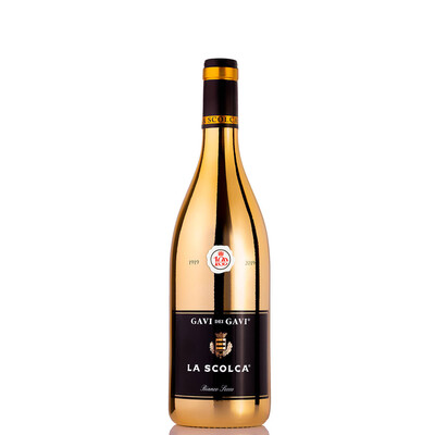 Бяло вино Гави ди Гави Ла Сколка Етикета Нера ДОКГ 2022г. 0,75л. Ла Сколка Златна бутилка