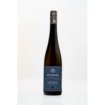 White wine Grüner Veltliner Pfarweingarten Gedersdorf Kremstal DAC 2021. 0.75L Buheger Austria